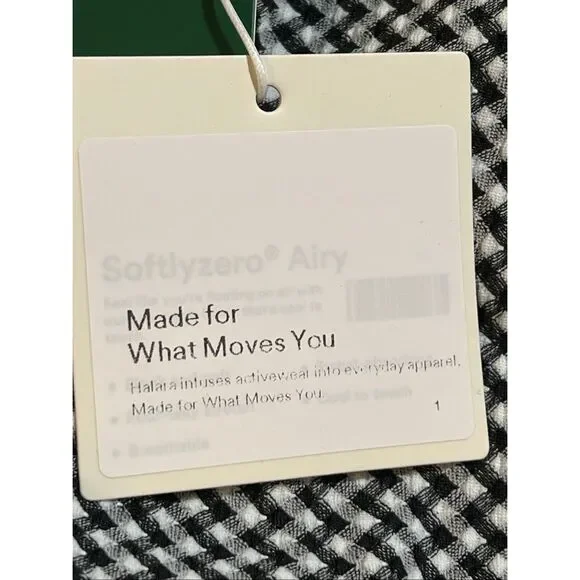 Halara Softlyzero Airy Black Gingham Sleeveless Tank Top Built In Bra Sz XL NWT - Picture 6 of 8